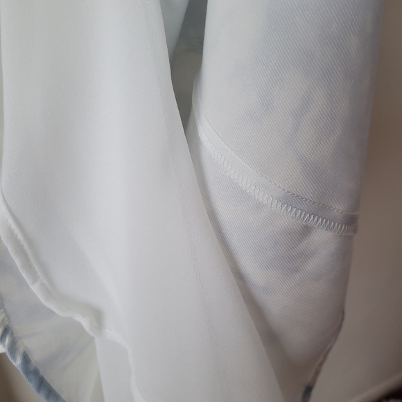 Nwt Melissa Nepton Made in Canada White and Tie Die Blue Pattern Tencel Dress - Picture 10 of 14